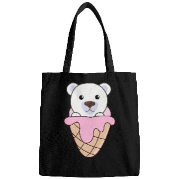 Discover Bear Pet Polar Bear Bear Strawberry Ice Cream Waffle Kawaii Bags