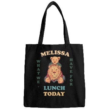 Discover Lion Pet Retro Graphic two lions ask Melissa what we have for lunch Bags