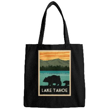 Discover Bear Pet Retro Lake Tahoe californias Outdoor Bear Silhouette Gifts Bags
