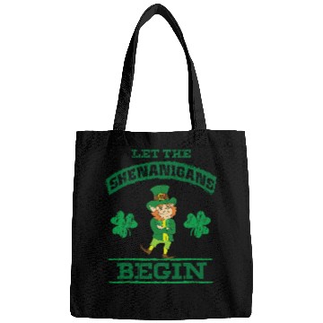Discover Beer Fun Saint Patrick Let The Shenanigans Begin Green Beer Drinking Bags