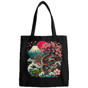 Discover Dragon Pet Tokyo Dragon Japanese Asian 80s Japan Dragon Retro Vintage Bags