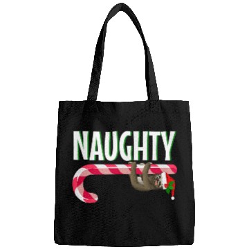 Discover Sloth Pet Naughty Christmas Sloth in Santa Hat Peppermint Candy Cane Bags