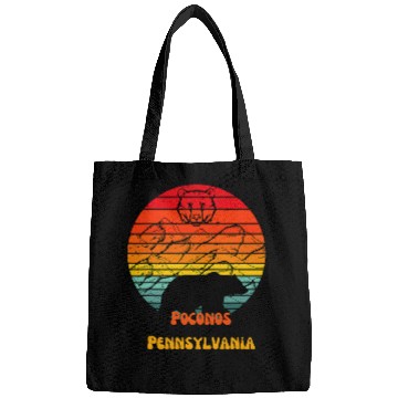 Discover Bear Pet Poconos Pennsylvania Bear Sunset Vacation Bags