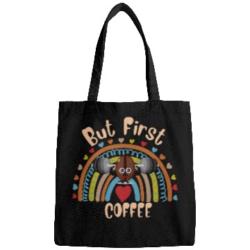 Discover Coffee Fun But First Coffee caffeines Lover Funny Saying Bags