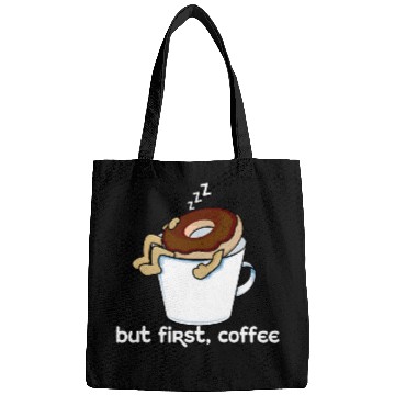 Discover Coffee Fun But First Coffee Sleeping Donut Bags