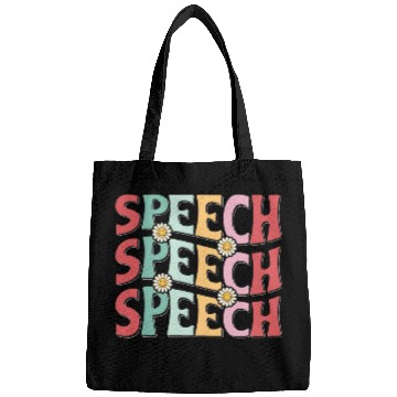 Discover Speech Therapy Retro Speech Language Pathologist Therapist Bags