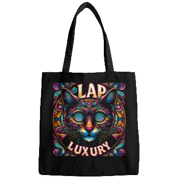 Discover Lap Luxury Cute Cat Face Funny Graphic Tees Bags