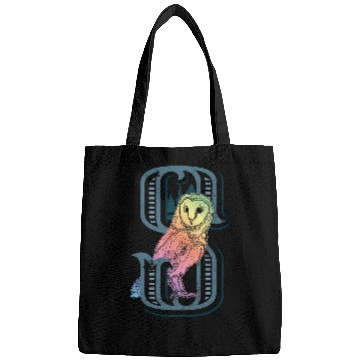 Discover Owl Pet Barn Owl Drawing with Monogram Letter S Bags