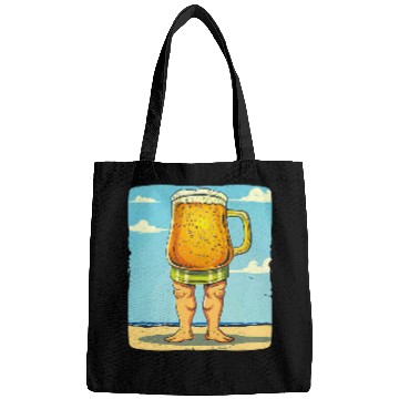 Discover Beer Fun walking Beer in Swim Trunks Costume Bags