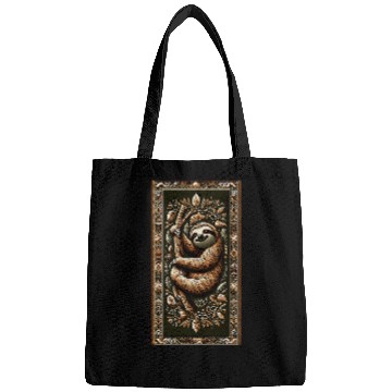Discover Sloth Pet Artwork Elegant Tapestry Motif Style 1 Bags