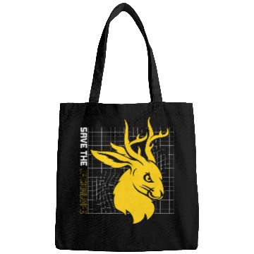 Discover Save The Jackalope Cryptid Jackrabbit Rabbit Bunny Bags