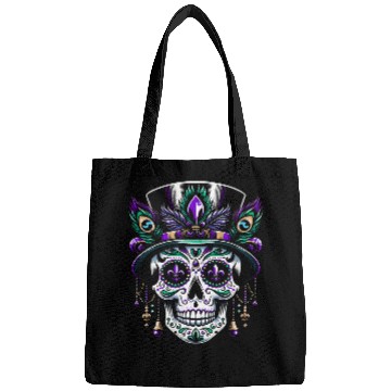 Discover Mardi Gras Skull Top Hat New Orleans Witch Doctor Voodoo 2 Bags