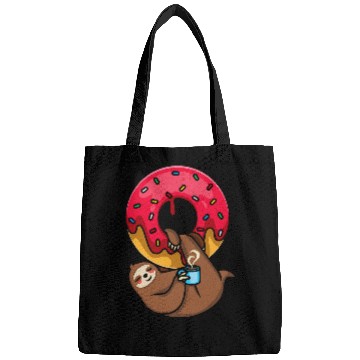 Discover Sloth Pet Baking Sloth Donut Lover Zookeeper Breakfast Coffee Bags