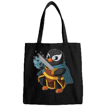 Discover Penguin Pet Warlock Penguin RPG Gaming Funny Nerdy Geeky Gamer Bags