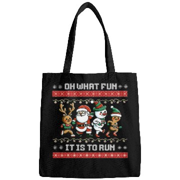 Discover Running Christmas 5k Fun Run xmass Oh What Fun It Is To Run 1 Bags
