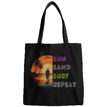 Discover Sun Sand Surf Repeat Cool Summer Bags