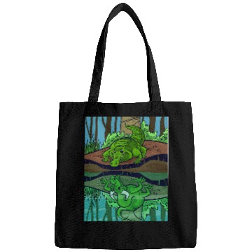 Discover Dragon Pet Crocodile Dragon Fairy Tale Reflective Image Bags