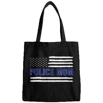 Discover Police Mom Law Enforcement Patriotic Blue Line Bags