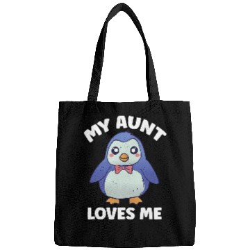 Discover Penguin Pet My Aunt Loves Me for Nephew Niece Bags