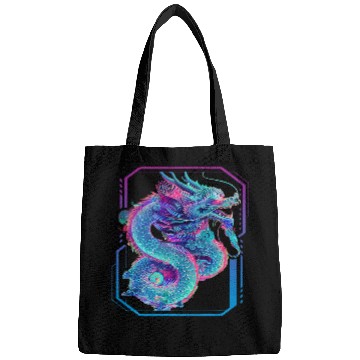 Discover Dragon Pet Vaporwave Japanese Dragon Art Japan Style Graphical Bags