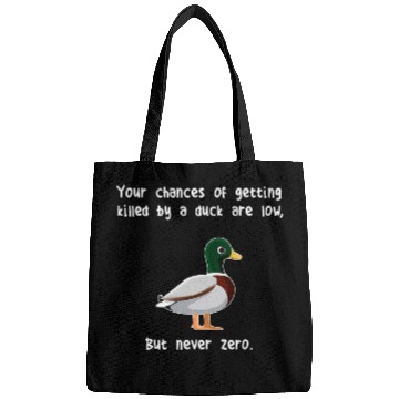 Discover Duck Pet Never Zero Funny Cute Pet Mallard Duck Bird Farmer Bags