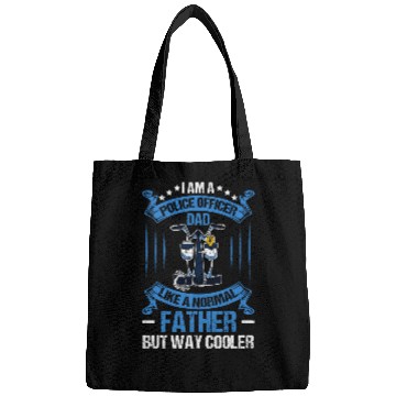 Discover Police Job Thin Blue Line Dad Law Enforcement Police Officer Support Bags