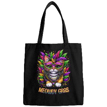 Discover Meowdy Gras Cat Kitten Masquerade Mardi Gras Beads Bags