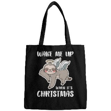 Discover Sloth Pet Wake Me Up Christmas Sloth Christmas Angel Bags