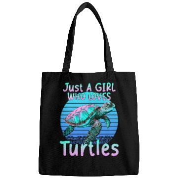 Discover Just A Girl Who Loves Turtles Ocean Sea Animal Coral Reef Bags