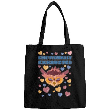Discover Owl Pet Emotionally Exhausted Owl with Hearts Bags