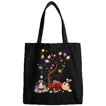 Discover Ladybug Easter Day Funny Ladybug With Eggs Bags