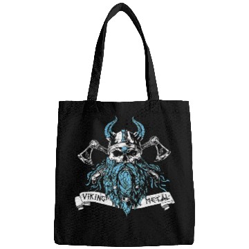 Discover Viking Warrior Metal Viking Skull Norse Mythology Valhalla Bags