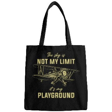 Discover Pilot Joke Sky Isnt Limit Playground Aviation Interest Bags
