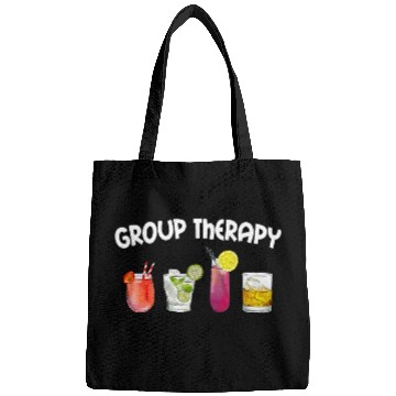 Discover Wines Fun Group Therapy Funny Drinking Cocktail Bags