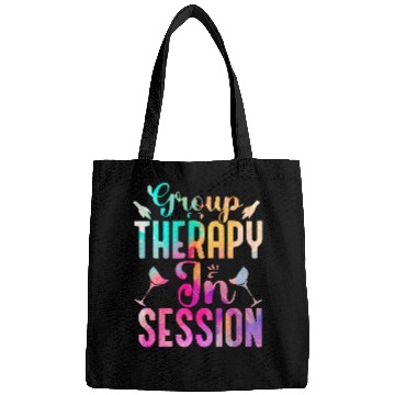 Discover Wines Fun Group Therapy in Session Funny Group Drinking Bags