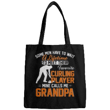Discover My Favorite Curling Player Calls Me Grandpa Gift For Father Bags