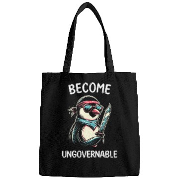 Discover Penguin Pet Become Ungovernable Meme Funny Penguin Meme Retro 11 Bags