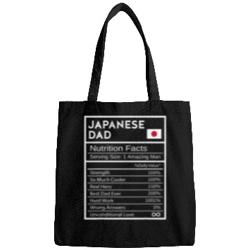 Discover Mens Japanese Dad Nutrition Facts National Pride Gift For Dad Bags