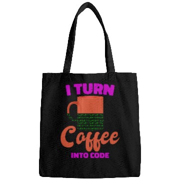 Discover Coffee Fun I Turn Coffee Into Code Programmer Computer Science Bags
