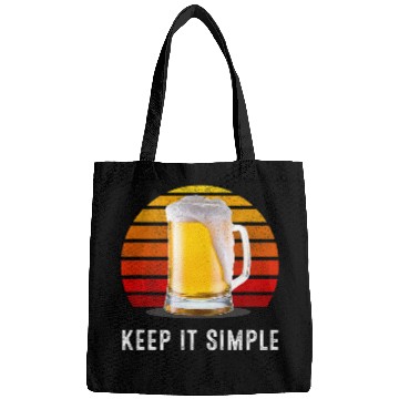 Discover Beer Fun Keep It Simple Mug Of Beer Casual Drinking Bags