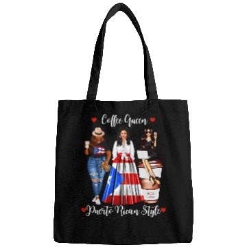 Discover Coffee Fun Puerto Rican Style Coffee Queen Lover Womens Puerto Rico Bags