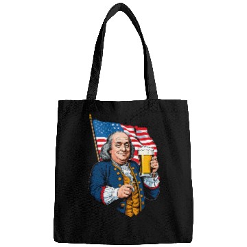 Discover Beer Fun Benjamin Franklin With Beer Mug Design Bags