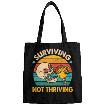 Discover Coffee Fun Lover Caffeinated Mom Surviving Not A Thriving Bags