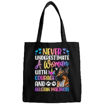 Discover A Woman With Courage And Belgian Malinois Dog Bags