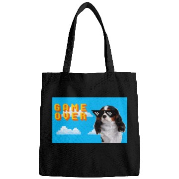 Discover 8Bit Game Over Cavalier King Charles Spaniel Bags