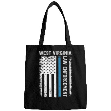 Discover West Virginia Law Enforcement Blue Line Flag State Police Bags