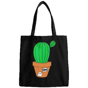 Discover Cute Cactus In Halloween ghosts TerraCotta Pot Bags