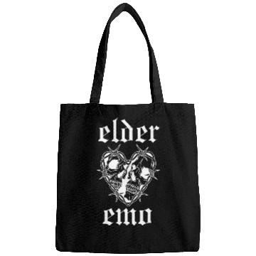 Discover Elder Emo Funny Emo Music Fan Scene Alternative 90s Kids Pun 21 Bags