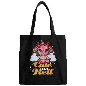 Discover Cute As Hell Soft Goth Aesthetic Goth Gothic Baphomet Bags
