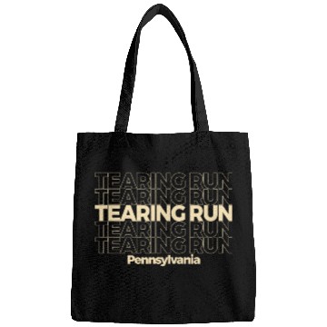 Discover vintages Tearing Run Pennsylvania Repeating Text Bags